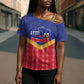 Afro-Haitians Cross Shoulder Shirt Proud Ayiti Veve Vodou Royal Palm Leaves - African Pride
