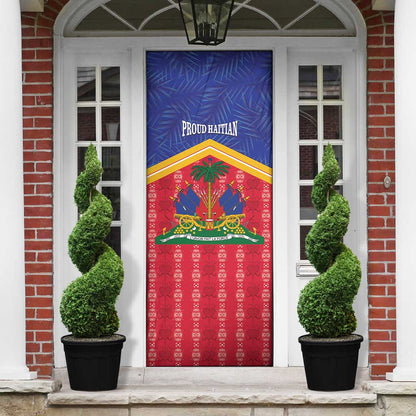 Afro-Haitians Door Cover Proud Ayiti Veve Vodou Royal Palm Leaves - African Pride
