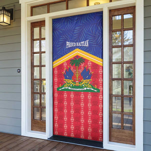 Afro-Haitians Door Cover Proud Ayiti Veve Vodou Royal Palm Leaves - African Pride