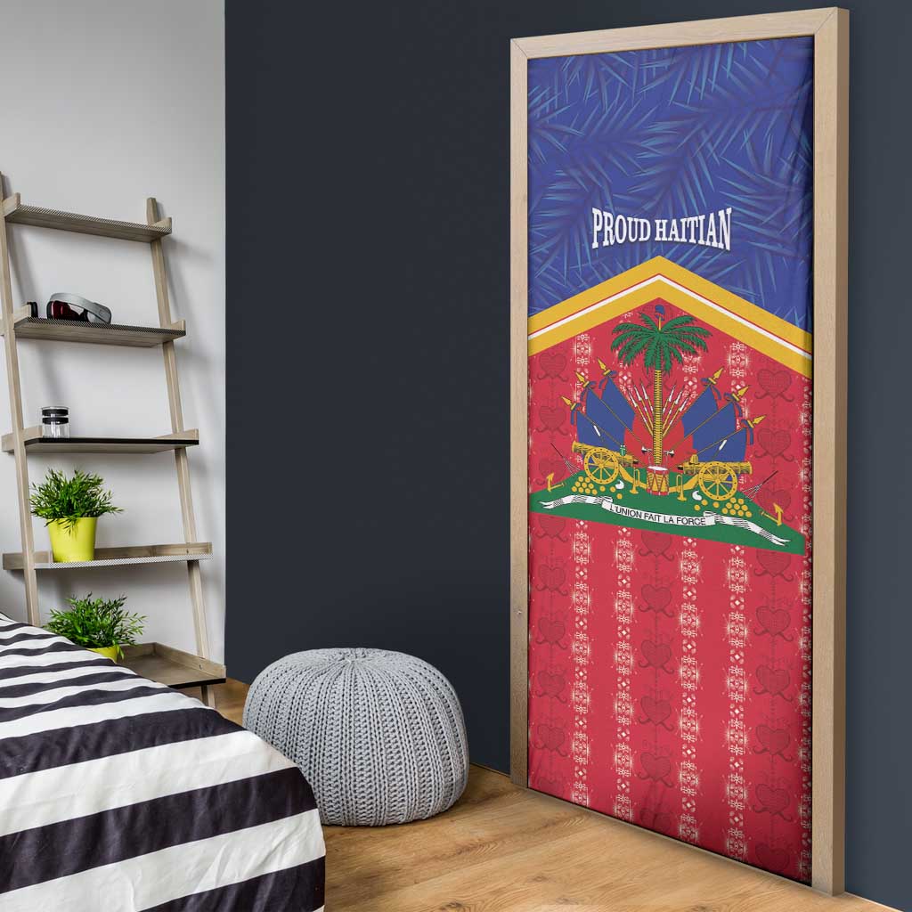Afro-Haitians Door Cover Proud Ayiti Veve Vodou Royal Palm Leaves - African Pride