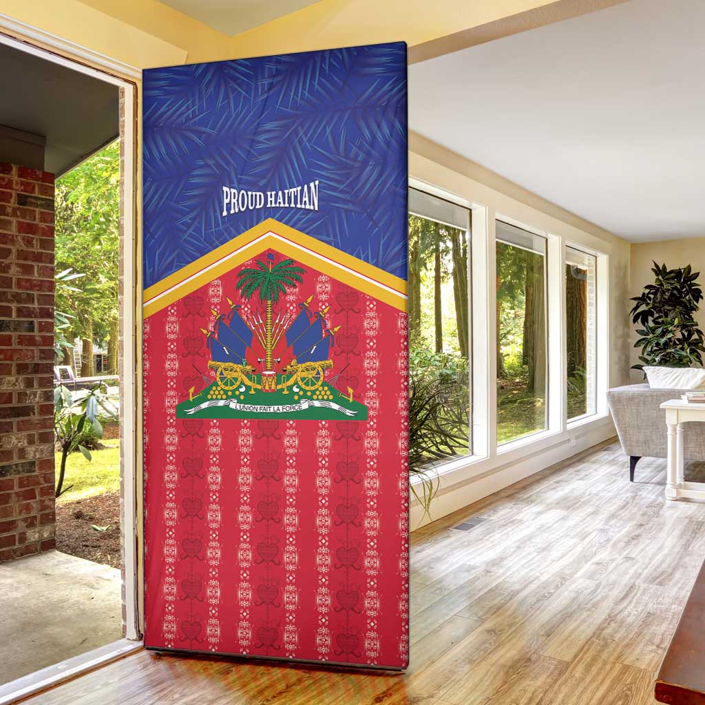 Afro-Haitians Door Cover Proud Ayiti Veve Vodou Royal Palm Leaves - African Pride