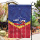 Afro-Haitians Garden Flag Proud Ayiti Veve Vodou Royal Palm Leaves - African Pride