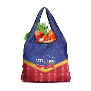 Afro-Haitians Grocery Bag Proud Ayiti Veve Vodou Royal Palm Leaves - African Pride