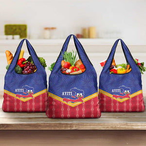 Afro-Haitians Grocery Bag Proud Ayiti Veve Vodou Royal Palm Leaves - African Pride