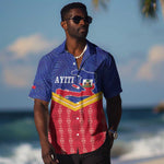 Afro-Haitians Hawaiian Shirt Proud Ayiti Veve Vodou Royal Palm Leaves LT14