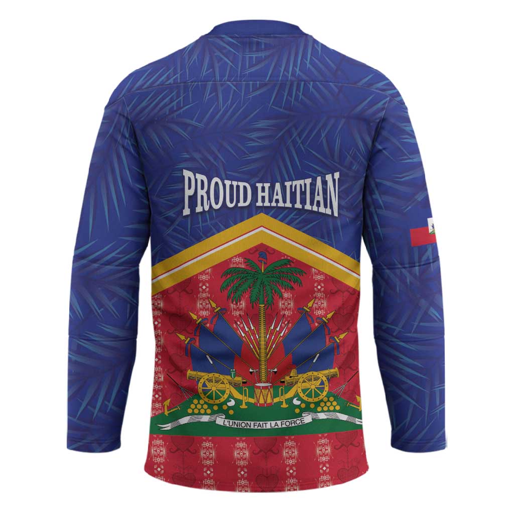 Afro-Haitians Hockey Jersey Proud Ayiti Veve Vodou Royal Palm Leaves - African Pride