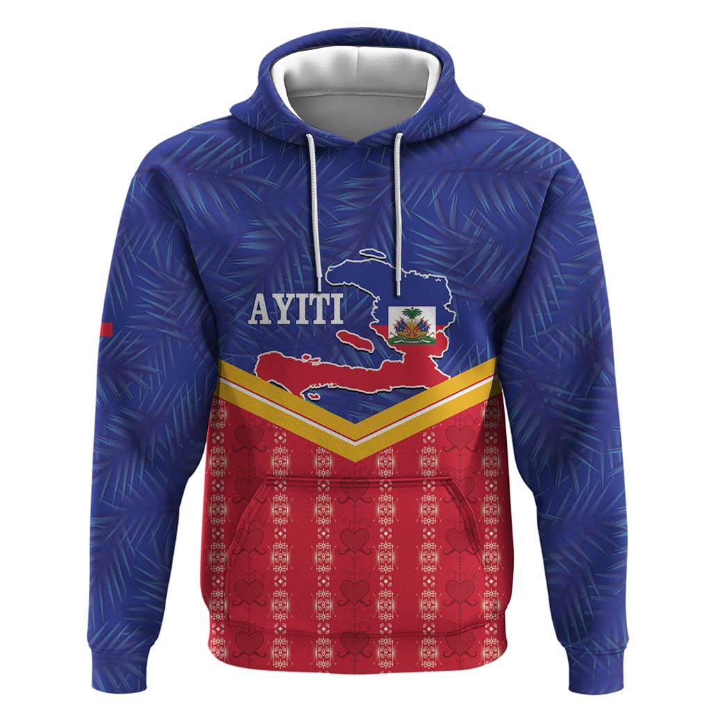 Afro-Haitians Hoodie Proud Ayiti Veve Vodou Royal Palm Leaves - African Pride