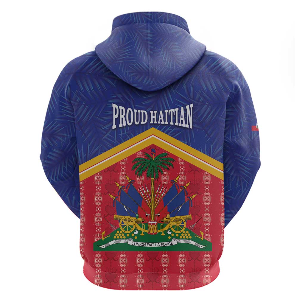 Afro-Haitians Hoodie Proud Ayiti Veve Vodou Royal Palm Leaves - African Pride