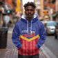 Afro-Haitians Hoodie Proud Ayiti Veve Vodou Royal Palm Leaves - African Pride