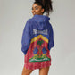 Afro-Haitians Hoodie Dress Proud Ayiti Veve Vodou Royal Palm Leaves - African Pride