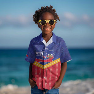 Afro-Haitians Kid Hawaiian Shirt Proud Ayiti Veve Vodou Royal Palm Leaves LT14
