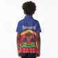 Afro-Haitians Kid Polo Shirt Proud Ayiti Veve Vodou Royal Palm Leaves LT14