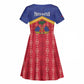 Afro-Haitians Kid Short Sleeve Dress Proud Ayiti Veve Vodou Royal Palm Leaves LT14