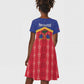 Afro-Haitians Kid Short Sleeve Dress Proud Ayiti Veve Vodou Royal Palm Leaves LT14