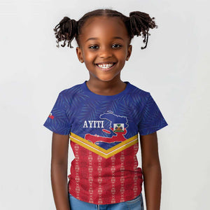 Afro-Haitians Kid T shirt Proud Ayiti Veve Vodou Royal Palm Leaves LT14
