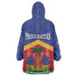 Afro-Haitians Kid Wearable Blanket Hoodie Proud Ayiti Veve Vodou Royal Palm Leaves - African Pride
