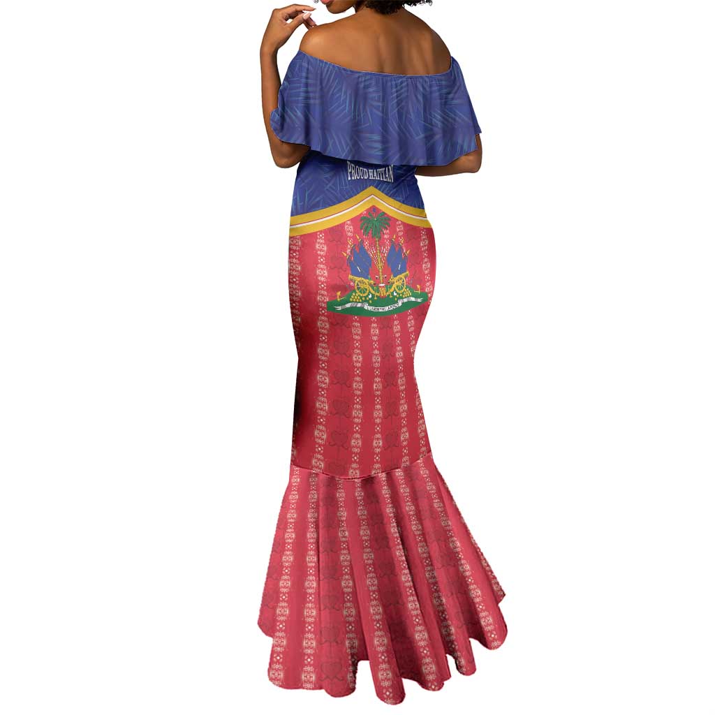 Afro-Haitians Mermaid Dress Proud Ayiti Veve Vodou Royal Palm Leaves - African Pride