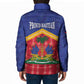 Afro-Haitians Padded Jacket Proud Ayiti Veve Vodou Royal Palm Leaves - African Pride