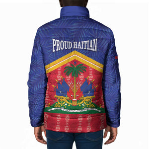 Afro-Haitians Padded Jacket Proud Ayiti Veve Vodou Royal Palm Leaves - African Pride