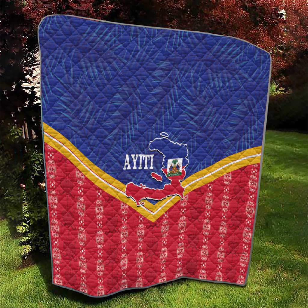 Afro-Haitians Quilt Proud Ayiti Veve Vodou Royal Palm Leaves - African Pride