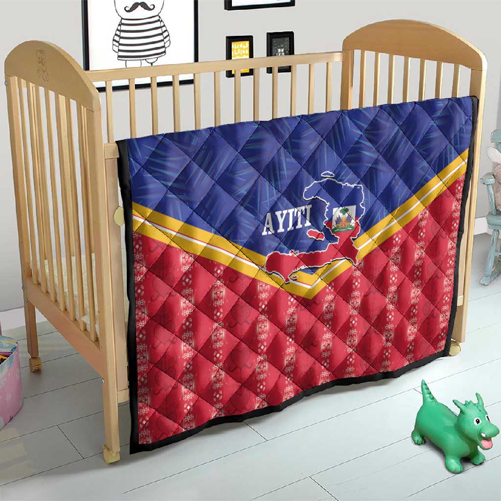 Afro-Haitians Quilt Proud Ayiti Veve Vodou Royal Palm Leaves - African Pride