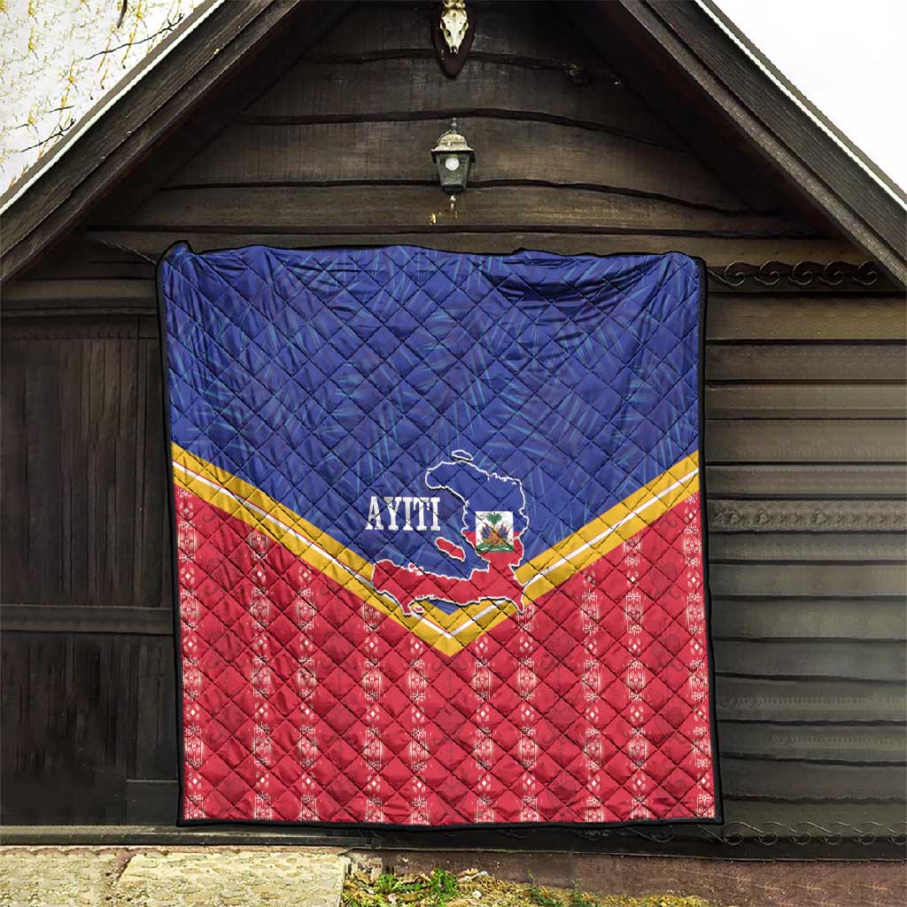 Afro-Haitians Quilt Proud Ayiti Veve Vodou Royal Palm Leaves - African Pride