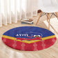 Afro-Haitians Round Carpet Proud Ayiti Veve Vodou Royal Palm Leaves - African Pride