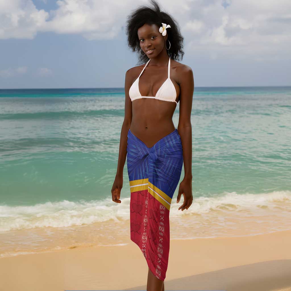 Afro-Haitians Sarong Proud Ayiti Veve Vodou Royal Palm Leaves - African Pride