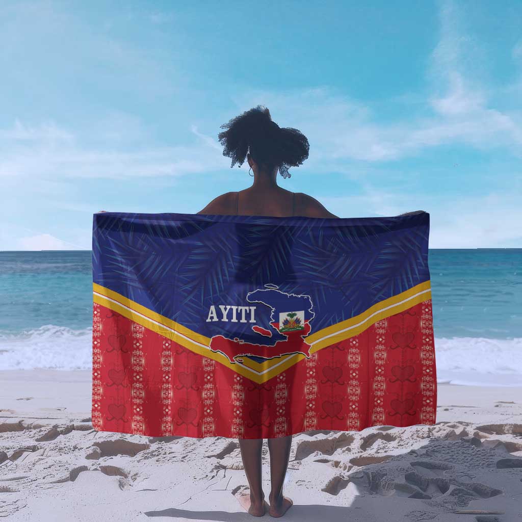 Afro-Haitians Sarong Proud Ayiti Veve Vodou Royal Palm Leaves - African Pride