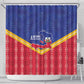 Afro-Haitians Shower Curtain Proud Ayiti Veve Vodou Royal Palm Leaves - African Pride