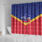 Afro-Haitians Shower Curtain Proud Ayiti Veve Vodou Royal Palm Leaves - African Pride