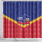 Afro-Haitians Shower Curtain Proud Ayiti Veve Vodou Royal Palm Leaves - African Pride