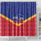 Afro-Haitians Shower Curtain Proud Ayiti Veve Vodou Royal Palm Leaves - African Pride