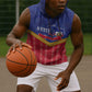 Afro-Haitians Sleeveless Hoodie Proud Ayiti Veve Vodou Royal Palm Leaves - African Pride