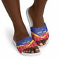 Afro-Haitians Slide Sandals Proud Ayiti Veve Vodou Royal Palm Leaves - African Pride