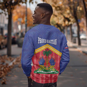 Afro-Haitians Sweatshirt Proud Ayiti Veve Vodou Royal Palm Leaves - African Pride