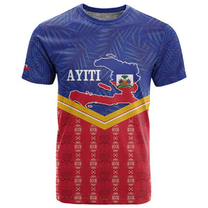 Afro-Haitians T shirt Proud Ayiti Veve Vodou Royal Palm Leaves - African Pride