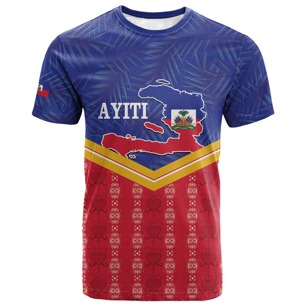 Afro-Haitians T shirt Proud Ayiti Veve Vodou Royal Palm Leaves LT14