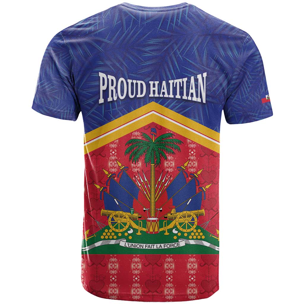 Afro-Haitians T shirt Proud Ayiti Veve Vodou Royal Palm Leaves - African Pride