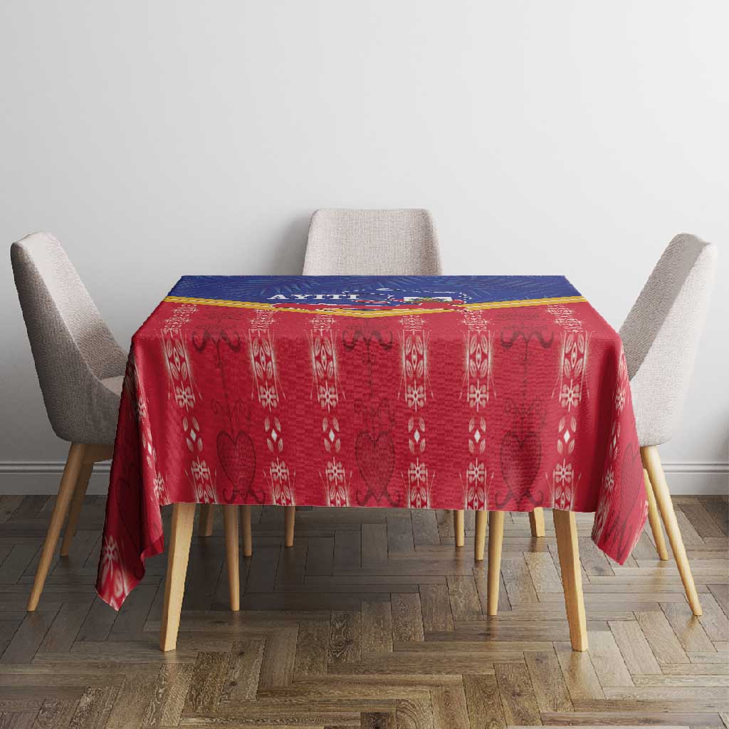 Afro-Haitians Tablecloth Proud Ayiti Veve Vodou Royal Palm Leaves - African Pride