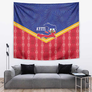 Afro-Haitians Tapestry Proud Ayiti Veve Vodou Royal Palm Leaves - African Pride