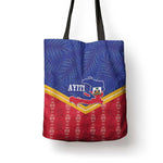 Afro-Haitians Tote Bag Proud Ayiti Veve Vodou Royal Palm Leaves - African Pride