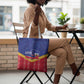 Afro-Haitians Tote Bag Proud Ayiti Veve Vodou Royal Palm Leaves - African Pride