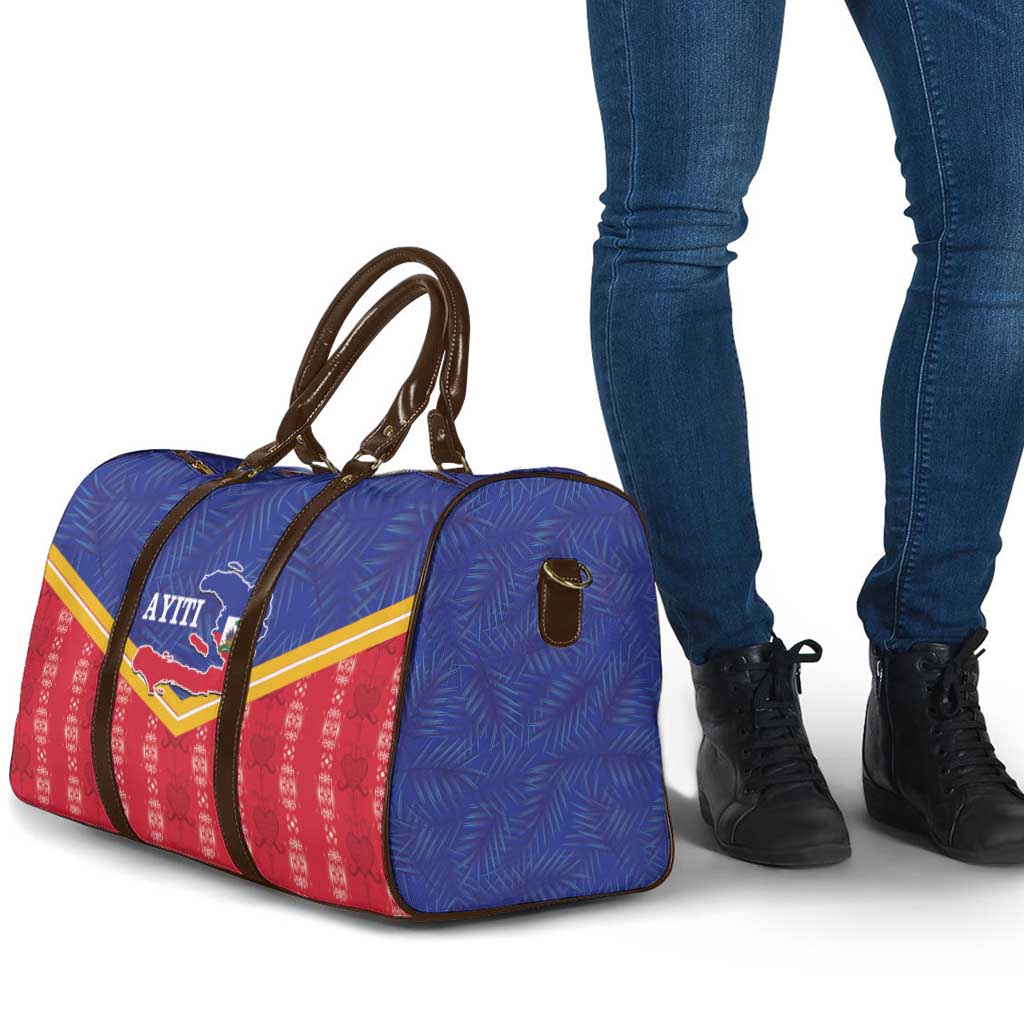 Afro-Haitians Travel Bag Proud Ayiti Veve Vodou Royal Palm Leaves - African Pride