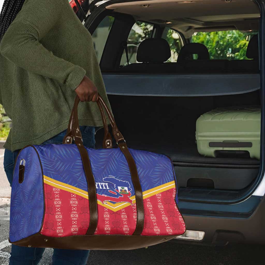 Afro-Haitians Travel Bag Proud Ayiti Veve Vodou Royal Palm Leaves - African Pride