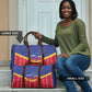 Afro-Haitians Travel Bag Proud Ayiti Veve Vodou Royal Palm Leaves - African Pride