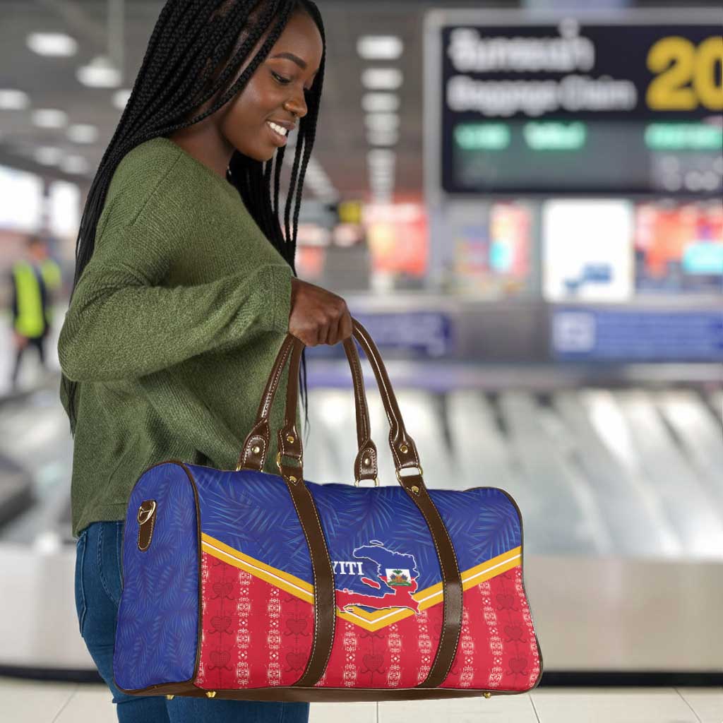 Afro-Haitians Travel Bag Proud Ayiti Veve Vodou Royal Palm Leaves - African Pride