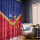 Afro-Haitians Window Curtain Proud Ayiti Veve Vodou Royal Palm Leaves - African Pride