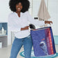 Custom Afro-Haiti Football Laundry Basket 2026 Grenadye Alaso Blue Version - African Pride