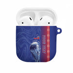 Custom Afro-Haiti Football AirPods Case 2026 Grenadye Alaso Blue Version - African Pride